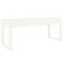 Banco de jardín madera maciza de pino blanco 110x38x45 cm de vidaXL, Bancos de jardín - Ref: Foro24-825094, Precio: 77,44 €, ...