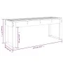 Banco de jardín madera maciza de pino blanco 110x38x45 cm de vidaXL, Bancos de jardín - Ref: Foro24-825094, Precio: 77,44 €, ...