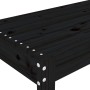 Banco de jardín madera maciza de pino negro 110x38x45 cm de vidaXL, Bancos de jardín - Ref: Foro24-825097, Precio: 67,80 €, D...