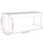 Banco de jardín madera maciza de pino negro 110x38x45 cm de vidaXL, Bancos de jardín - Ref: Foro24-825097, Precio: 67,80 €, D...