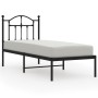 Estructura de cama con cabecero metal negro 75x190 cm de vidaXL, Camas y somieres - Ref: Foro24-353429, Precio: 71,01 €, Desc...