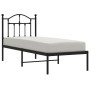 Estructura de cama con cabecero metal negro 75x190 cm de vidaXL, Camas y somieres - Ref: Foro24-353429, Precio: 71,01 €, Desc...