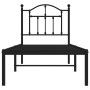 Estructura de cama con cabecero metal negro 75x190 cm de vidaXL, Camas y somieres - Ref: Foro24-353429, Precio: 71,01 €, Desc...