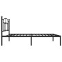 Estructura de cama con cabecero metal negro 75x190 cm de vidaXL, Camas y somieres - Ref: Foro24-353429, Precio: 71,01 €, Desc...