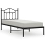 Estructura de cama con cabecero metal negro 90x200 cm de vidaXL, Camas y somieres - Ref: Foro24-353432, Precio: 77,38 €, Desc...