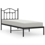 Estructura de cama con cabecero metal negro 80x200 cm de vidaXL, Camas y somieres - Ref: Foro24-353430, Precio: 78,38 €, Desc...