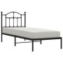 Estructura de cama con cabecero metal negro 80x200 cm de vidaXL, Camas y somieres - Ref: Foro24-353430, Precio: 78,38 €, Desc...