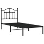 Estructura de cama con cabecero metal negro 80x200 cm de vidaXL, Camas y somieres - Ref: Foro24-353430, Precio: 78,38 €, Desc...