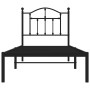 Estructura de cama con cabecero metal negro 80x200 cm de vidaXL, Camas y somieres - Ref: Foro24-353430, Precio: 78,38 €, Desc...