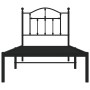Estructura de cama con cabecero metal negro 90x190 cm de vidaXL, Camas y somieres - Ref: Foro24-353431, Precio: 79,59 €, Desc...