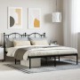 Estructura de cama con cabecero metal negro 160x200 cm de vidaXL, Camas y somieres - Ref: Foro24-353442, Precio: 116,18 €, De...