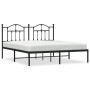 Estructura de cama con cabecero metal negro 160x200 cm de vidaXL, Camas y somieres - Ref: Foro24-353442, Precio: 116,18 €, De...