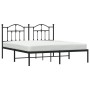 Estructura de cama con cabecero metal negro 160x200 cm de vidaXL, Camas y somieres - Ref: Foro24-353442, Precio: 116,18 €, De...