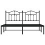 Estructura de cama con cabecero metal negro 160x200 cm de vidaXL, Camas y somieres - Ref: Foro24-353442, Precio: 116,18 €, De...