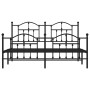 Estructura de cama cabecero y estribo metal negro 160x200 cm de vidaXL, Camas y somieres - Ref: Foro24-353460, Precio: 153,71...