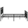 Estructura de cama cabecero y estribo metal negro 160x200 cm de vidaXL, Camas y somieres - Ref: Foro24-353460, Precio: 153,71...