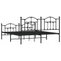 Estructura de cama cabecero y estribo metal negro 160x200 cm de vidaXL, Camas y somieres - Ref: Foro24-353460, Precio: 153,71...