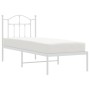 Estructura de cama de metal con cabecero blanco 75x190 cm de vidaXL, Camas y somieres - Ref: Foro24-353478, Precio: 80,59 €, ...