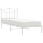 Estructura de cama de metal con cabecero blanco 90x190 cm de vidaXL, Camas y somieres - Ref: Foro24-353480, Precio: 74,32 €, ...