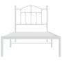 Estructura de cama de metal con cabecero blanco 90x190 cm de vidaXL, Camas y somieres - Ref: Foro24-353480, Precio: 74,32 €, ...