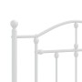 Estructura de cama de metal con cabecero blanco 90x190 cm de vidaXL, Camas y somieres - Ref: Foro24-353480, Precio: 74,32 €, ...