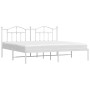 Estructura de cama con cabecero metal blanca 200x200 cm de vidaXL, Camas y somieres - Ref: Foro24-353495, Precio: 132,43 €, D...