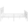 Estructura cama metal con cabecero y estribo blanco 200x200 cm de vidaXL, Camas y somieres - Ref: Foro24-353513, Precio: 153,...