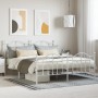Estructura cama metal con cabecero y estribo blanco 180x200 cm de vidaXL, Camas y somieres - Ref: Foro24-353510, Precio: 154,...
