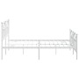 Estructura cama metal con cabecero y estribo blanco 180x200 cm de vidaXL, Camas y somieres - Ref: Foro24-353510, Precio: 154,...