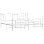 Estructura cama metal con cabecero y pie cama blanco 193x203 cm de vidaXL, Camas y somieres - Ref: Foro24-353512, Precio: 126...