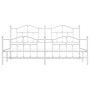 Estructura cama metal con cabecero y pie cama blanco 193x203 cm de vidaXL, Camas y somieres - Ref: Foro24-353512, Precio: 126...