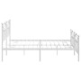 Estructura cama metal con cabecero y pie cama blanco 193x203 cm de vidaXL, Camas y somieres - Ref: Foro24-353512, Precio: 126...