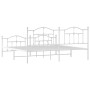 Estructura cama metal con cabecero y pie cama blanco 193x203 cm de vidaXL, Camas y somieres - Ref: Foro24-353512, Precio: 126...