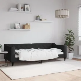 Sofá cama tela negro 80x200 cm de vidaXL, Camas y somieres - Ref: Foro24-354158, Precio: 182,00 €, Descuento: %