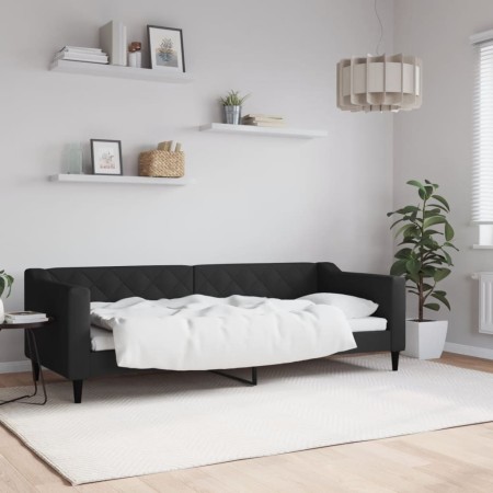 Sofá cama tela negro 80x200 cm de vidaXL, Camas y somieres - Ref: Foro24-354158, Precio: 182,47 €, Descuento: %