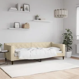 Sofá cama tela color crema 80x200 cm de vidaXL, Camas y somieres - Ref: Foro24-354160, Precio: 182,63 €, Descuento: %