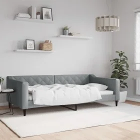 Sofá cama tela gris claro 100x200 cm de vidaXL, Camas y somieres - Ref: Foro24-354166, Precio: 199,35 €, Descuento: %