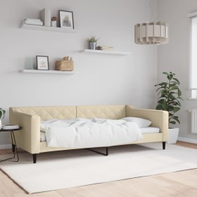 Sofá cama tela color crema 100x200 cm de vidaXL, Camas y somieres - Ref: Foro24-354170, Precio: 198,65 €, Descuento: %