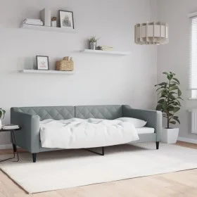 Light gray fabric sofa bed 90x190 cm by vidaXL, Beds and slatted bases - Ref: Foro24-354171, Price: 181,92 €, Discount: %