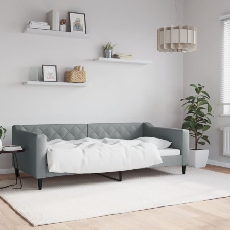 Sofá cama tela gris claro 90x190 cm de vidaXL, Camas y somieres - Ref: Foro24-354171, Precio: 184,66 €, Descuento: %