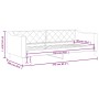 Sofá cama tela gris claro 90x190 cm de vidaXL, Camas y somieres - Ref: Foro24-354171, Precio: 184,66 €, Descuento: %