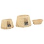 Set cestas de gatos 3 uds. con cojines sauce natural 47x34x60cm en Mobiliario para gatos | Comprar online en Foru.es