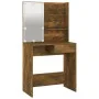Juego de tocador con LED madera contrachapada roble ahumado de vidaXL, Tocadores para dormitorios - Ref: Foro24-3114112, Prec...