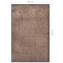 Felpudo marrón 80x120 cm de vidaXL, Felpudos - Ref: Foro24-331588, Precio: 43,51 €, Descuento: %