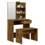 Smoked oak dressing table set 74.5x40x141 cm by vidaXL, Bedroom Dressers - Ref: Foro24-3114144, Price: 87,89 €, Discount: %