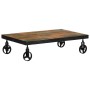 Mesa de centro con ruedas madera maciza reciclada 100x60x26 cm de vidaXL, Mesas de centro - Ref: Foro24-338016, Precio: 115,1...