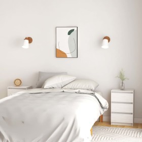 Mesitas de noche 2 uds madera maciza pino blanco 40x29,5x64 cm de vidaXL, Mesitas de noche - Ref: Foro24-808086, Precio: 102,...