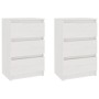 Mesitas de noche 2 uds madera maciza pino blanco 40x29,5x64 cm de vidaXL, Mesitas de noche - Ref: Foro24-808086, Precio: 102,...