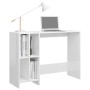 Escritorio notebook contrachapado blanco brillo 102,5x35x75 cm de vidaXL, Escritorios - Ref: Foro24-808347, Precio: 60,81 €, ...