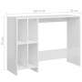 Escritorio notebook contrachapado blanco brillo 102,5x35x75 cm de vidaXL, Escritorios - Ref: Foro24-808347, Precio: 60,81 €, ...